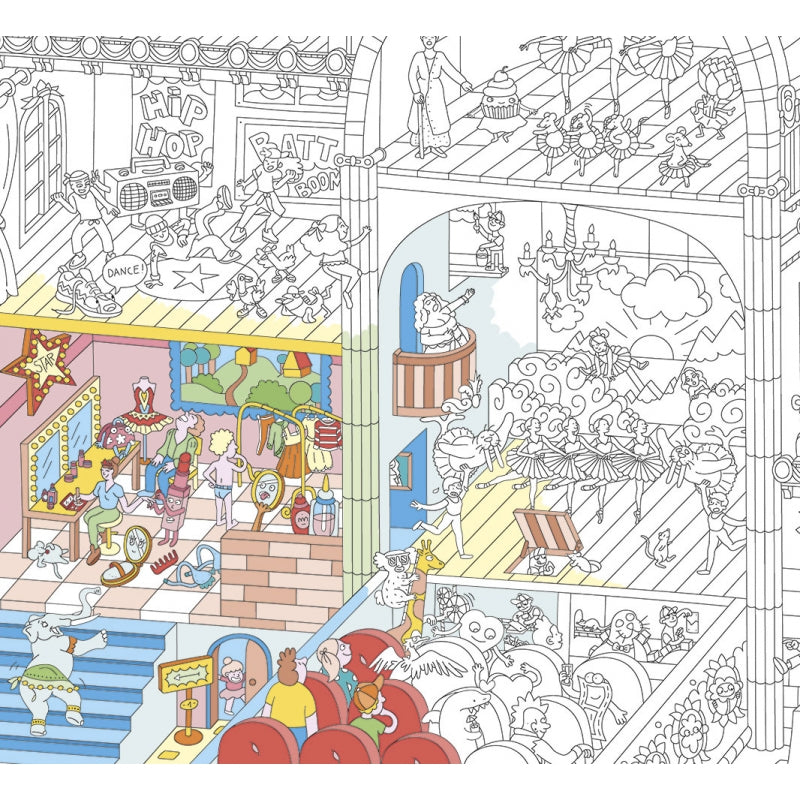 Poster géant à colorier Dance