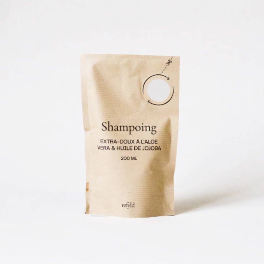 Shampoing rechargeable flacon en verre Refyld