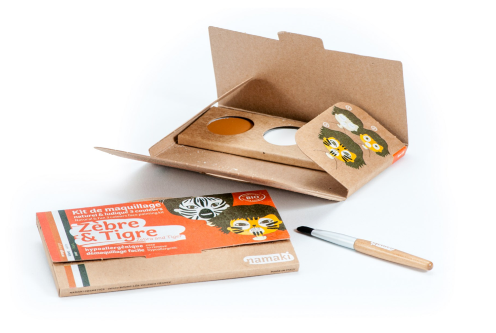 Maquillage déguisement bio et naturel zèbre et tigre