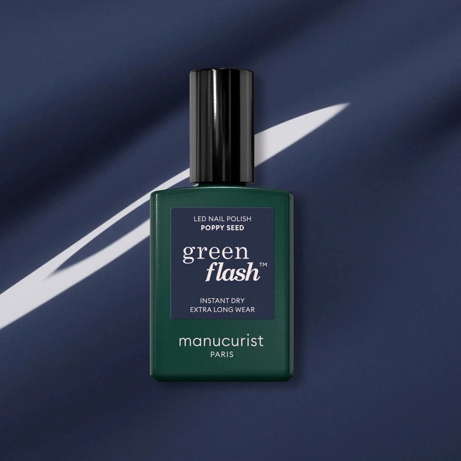 Vernis Poppy seed Green Flash semi permanent Manucurist