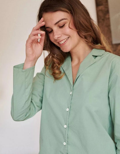 Chemise de pyjama en coton bio. Marque Hestia