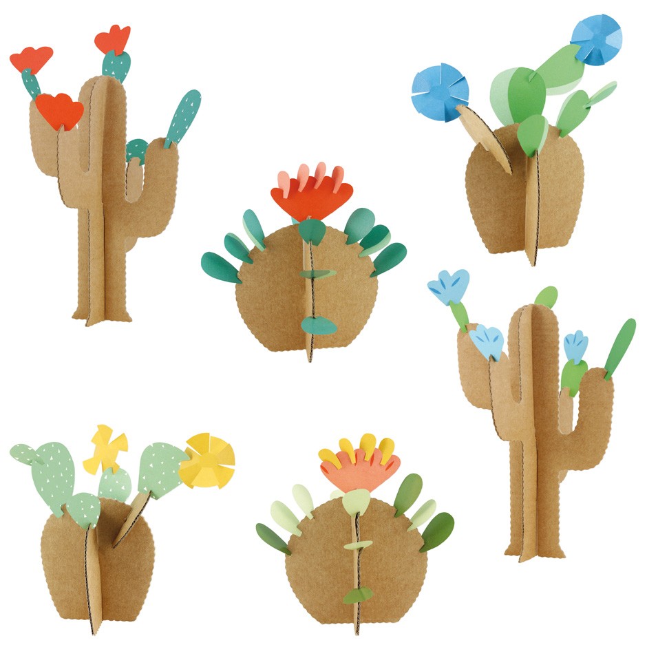 Kit loisir créatif - Mes cactus colorés Pirouette Cacahouète