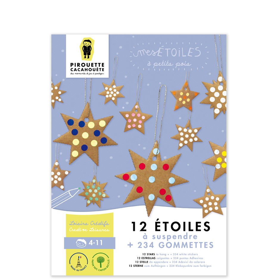 Kit loisir créatif - Mes étoiles à petits pois Pirouette Cacahouète