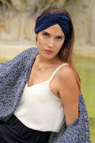 Headband marine made in Paris Laure Derrey