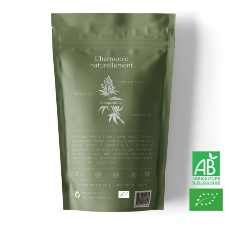 Infusion chanvre CBD La relaxante Heméka