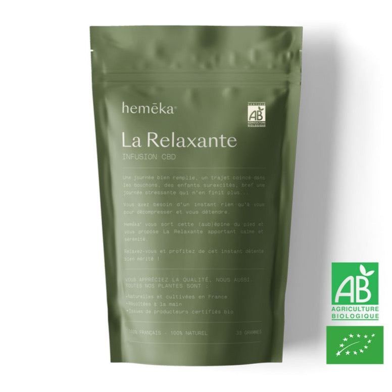 Infusion chanvre CBD La relaxante Heméka