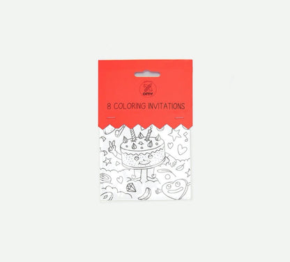 Invitations à colorier OMY