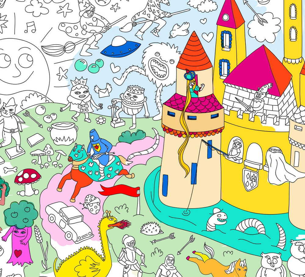 Poster géant à colorier Magic OMY