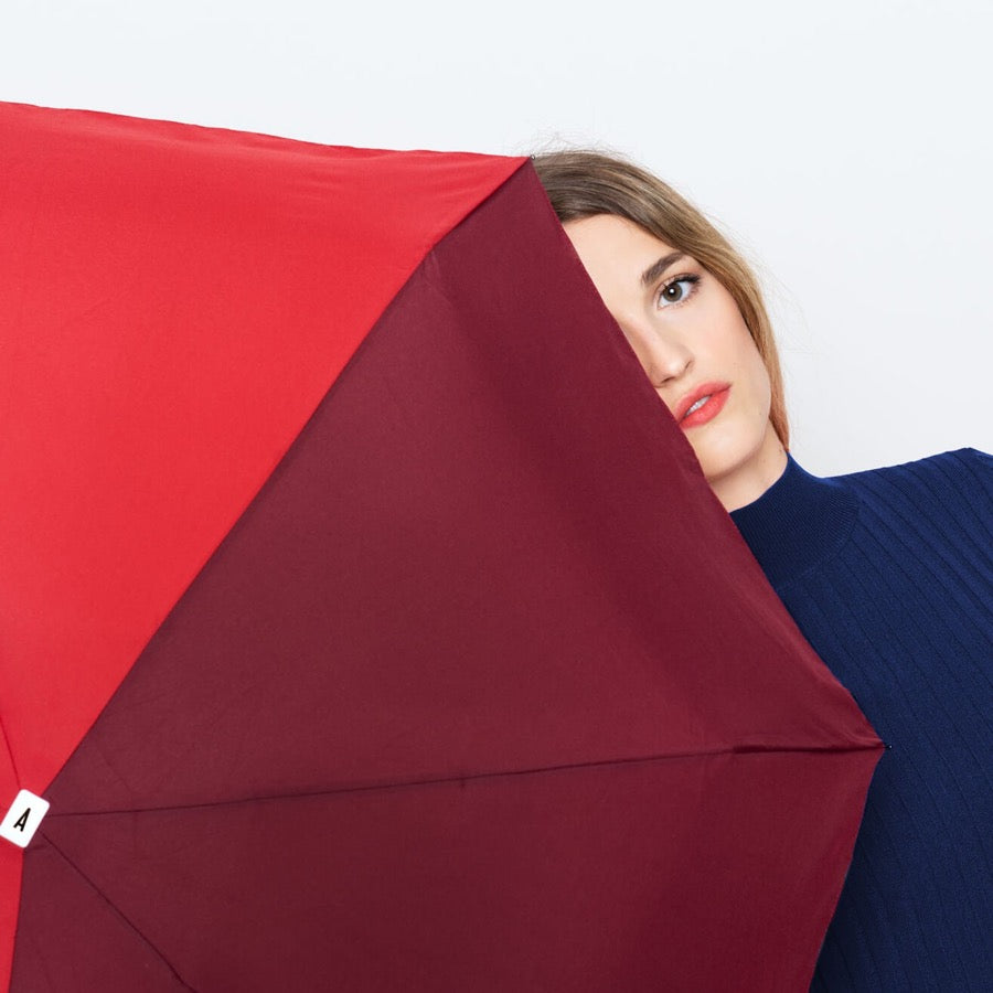 Parapluie bicolore rouge/bordeaux Anatole Paris