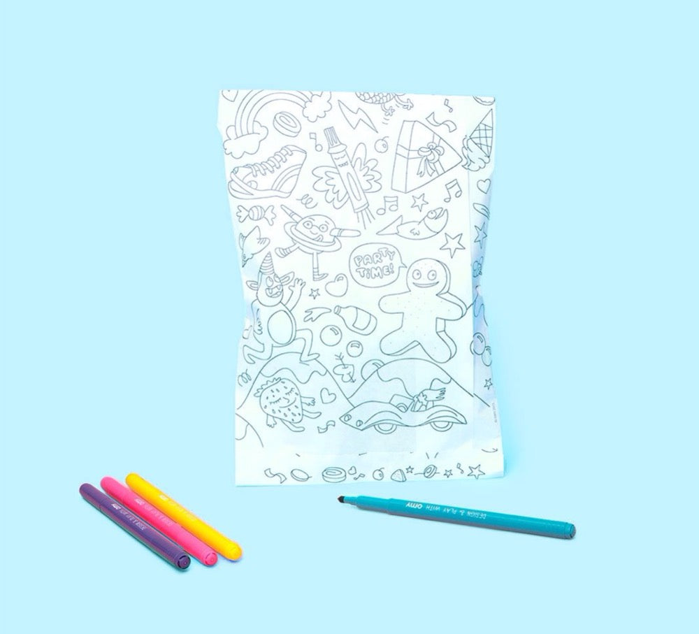 Pochettes cadeaux à colorier OMY