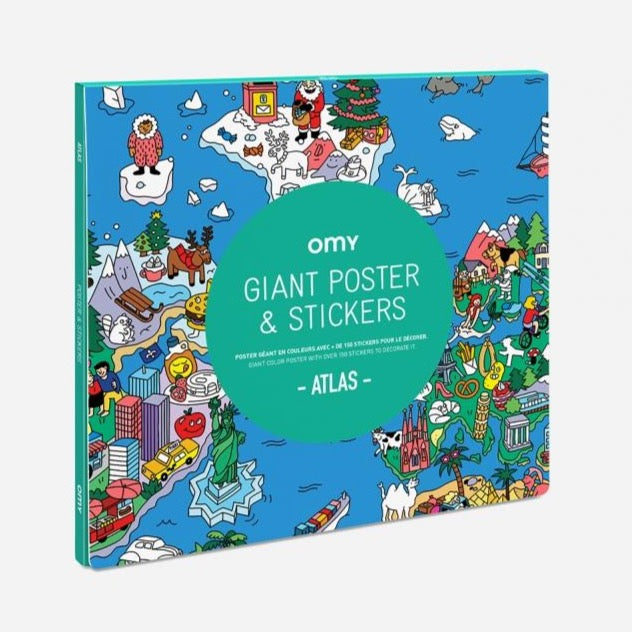 Poster à sticker Atlas OMY