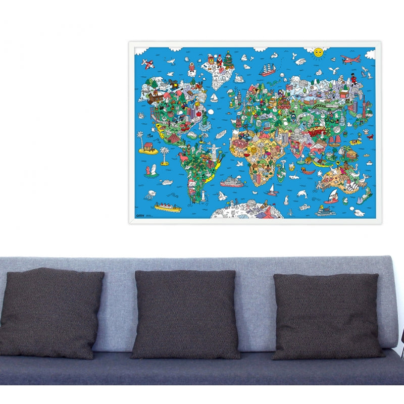 Poster à sticker Atlas OMY