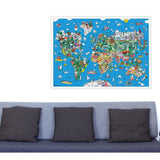 Poster à sticker Atlas OMY