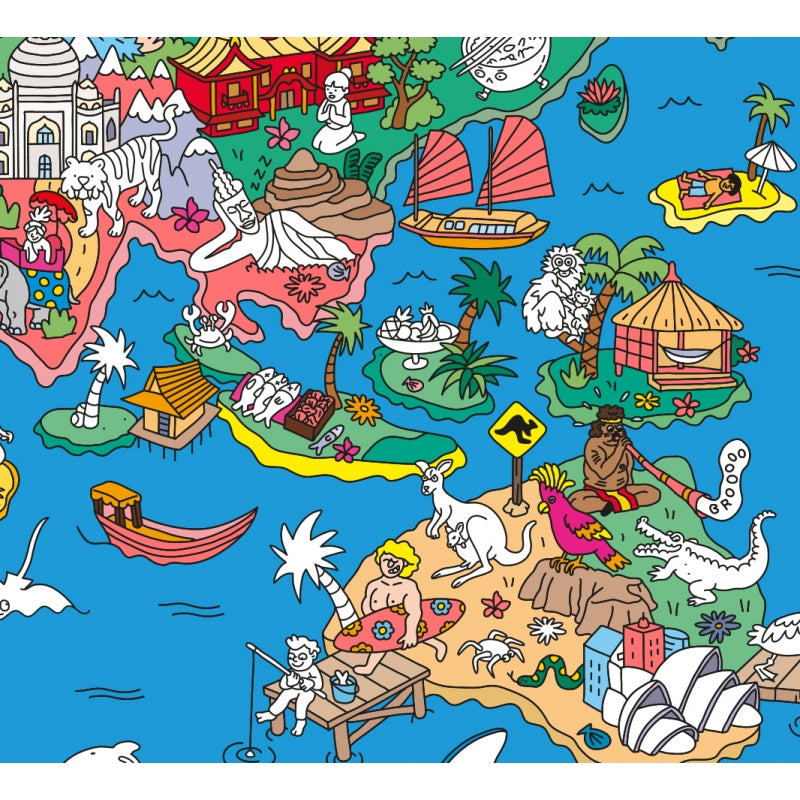 Poster à sticker Atlas OMY
