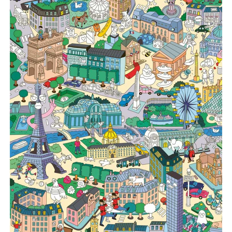 Poster à sticker Paris OMY