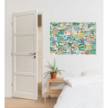 Poster à sticker Paris OMY