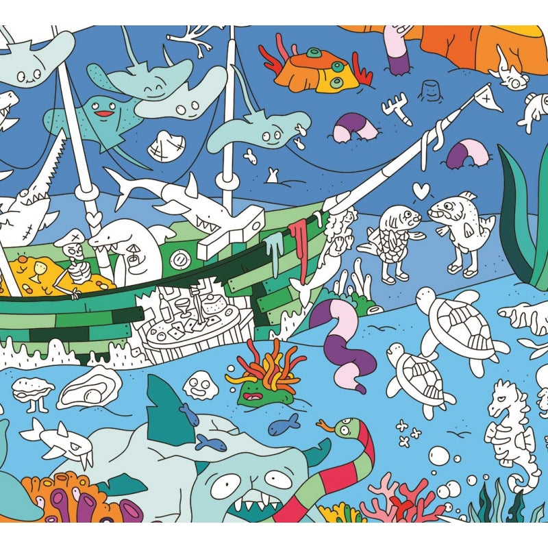 Poster géant à colorier Ocean OMY