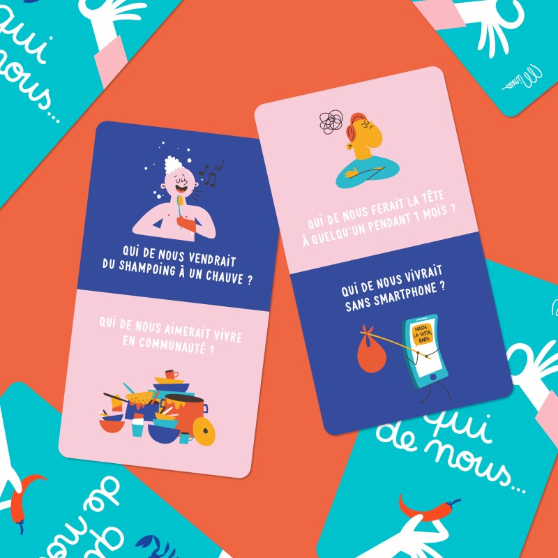 Jeux de cartes : Qui de nous 2, 5 minutes de moments complices