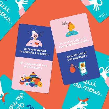 Jeux de cartes : Qui de nous 2, 5 minutes de moments complices