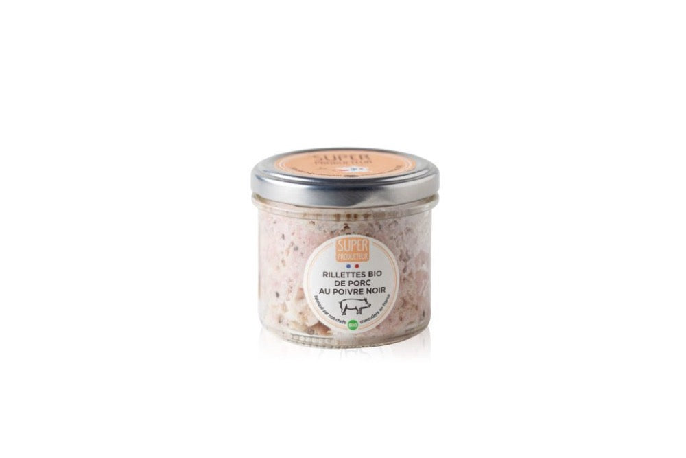 Rillettes bio de porc noir de bigore au poivre noir